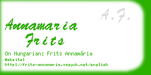 annamaria frits business card